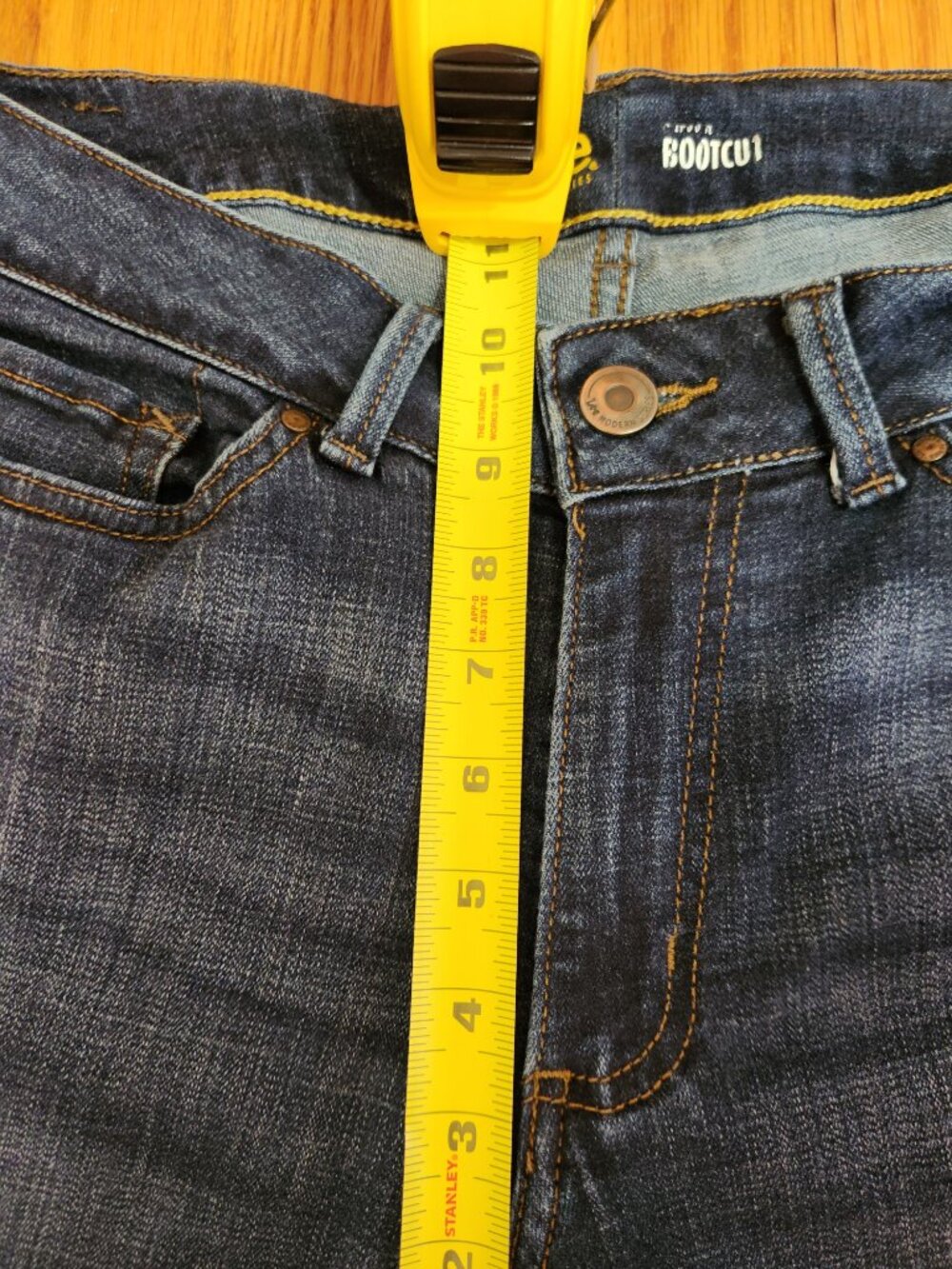 Lee Curvy Fit Rebel Bootcut Jeans Size 14 Medium Dark Wash - Picture 5 of 12